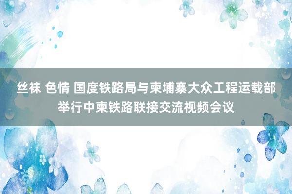 丝袜 色情 国度铁路局与柬埔寨大众工程运载部举行中柬铁路联接交流视频会议